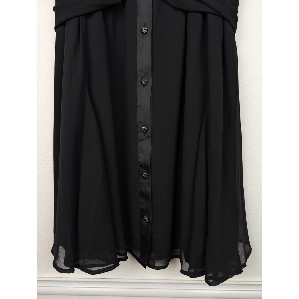 White House Black Market Dress White Collar Wednesday Addams Family Black Size 2 - Picture 4 of 12